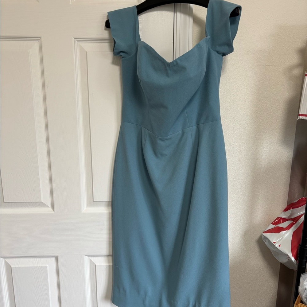 DRESS THE POPULATION || Bailey off the shoulder body con dress